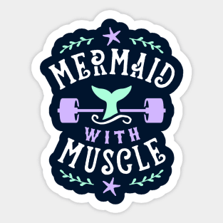 Mermaid With Muscle Sticker